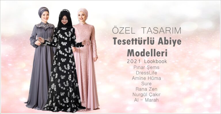 Yeni Tasarım Tesettürlü Abiye Elbise Modelleri 2021 Modası