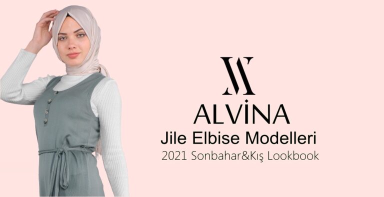 Alvina Tesettür Giyim Jile Elbise Modelleri 2021 Koleksiyonu